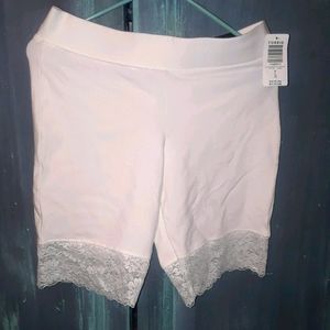 3/$25 Torrid White Lace trim Bike Shorts